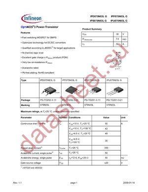 IPD075N03LG datasheet  